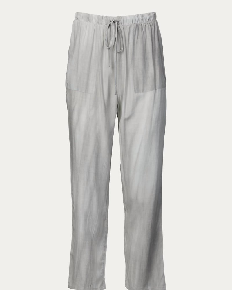 Front of a size L Mystic Haze Drawstring Pant in Grey in Grey by Sadie & Sage. | dia_product_style_image_id:339615